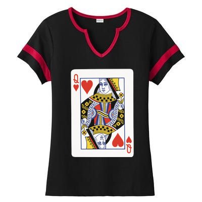 Queen Of Hearts Ladies Halftime Notch Neck Tee