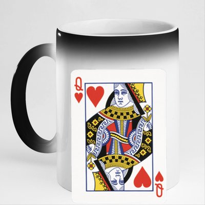 Queen Of Hearts 11oz Black Color Changing Mug