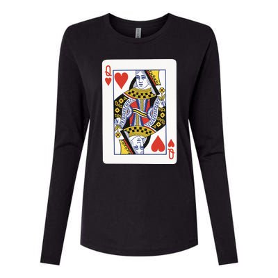 Queen Of Hearts Womens Cotton Relaxed Long Sleeve T-Shirt