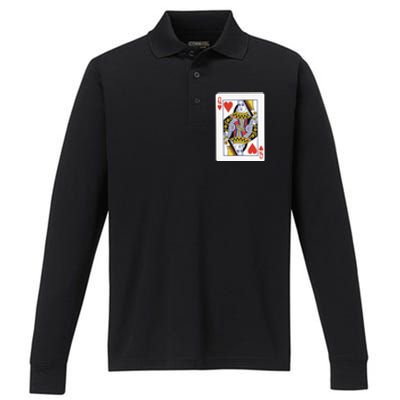 Queen Of Hearts Performance Long Sleeve Polo