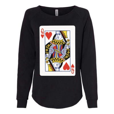 Queen Of Hearts Womens California Wash Sweatshirt