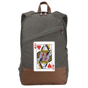 Queen Of Hearts Cotton Canvas Backpack