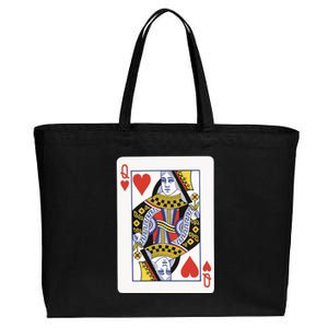 Queen Of Hearts Cotton Canvas Jumbo Tote