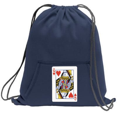 Queen Of Hearts Sweatshirt Cinch Pack Bag