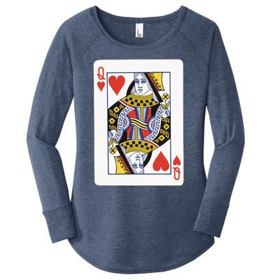 Queen Of Hearts Women's Perfect Tri Tunic Long Sleeve Shirt