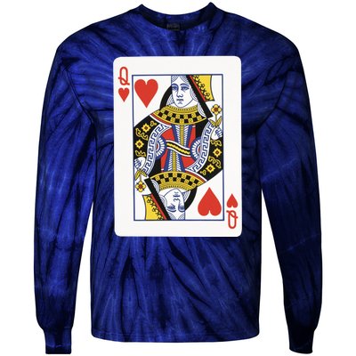 Queen Of Hearts Tie-Dye Long Sleeve Shirt