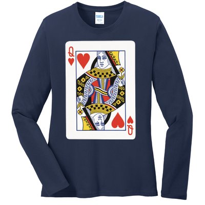 Queen Of Hearts Ladies Long Sleeve Shirt