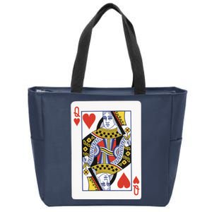 Queen Of Hearts Zip Tote Bag