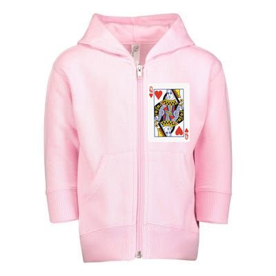 Queen Of Hearts Toddler Zip Fleece Hoodie