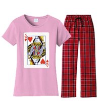 Queen Of Hearts Women's Flannel Pajama Set