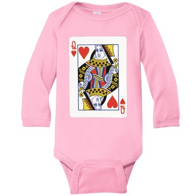 Queen Of Hearts Baby Long Sleeve Bodysuit