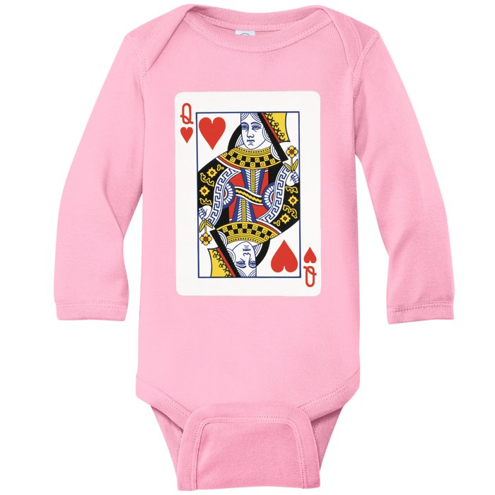 Queen Of Hearts Baby Long Sleeve Bodysuit