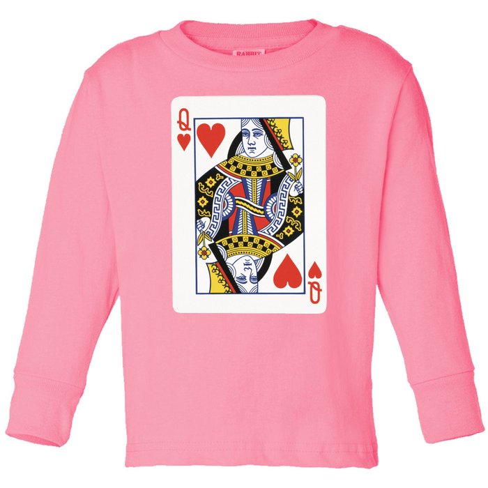 Queen Of Hearts Toddler Long Sleeve Shirt