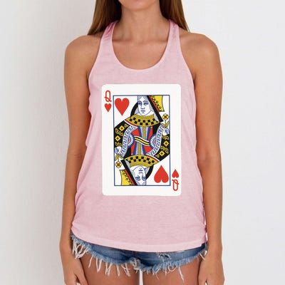 Queen Of Hearts Women's Knotted Racerback Tank