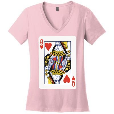 Queen Of Hearts Women's V-Neck T-Shirt