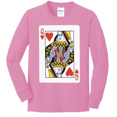 Queen Of Hearts Kids Long Sleeve Shirt