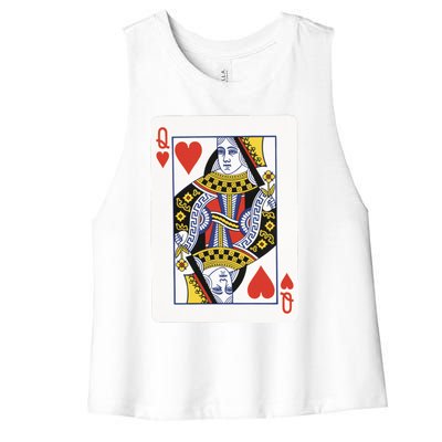 Queen Of Hearts Women's Racerback Cropped Tank