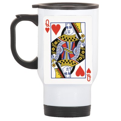 Queen Of Hearts Stainless Steel Travel Mug