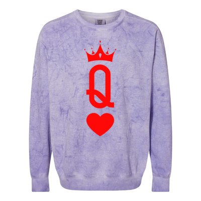 Queen Of Heart King And Queen Easy Couple Halloween Costume Colorblast Crewneck Sweatshirt