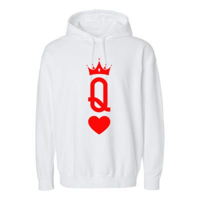 Queen Of Heart King And Queen Easy Couple Halloween Costume Garment-Dyed Fleece Hoodie