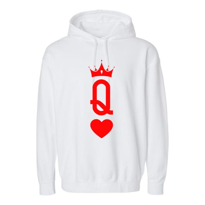 Queen Of Heart King And Queen Easy Couple Halloween Costume Garment-Dyed Fleece Hoodie