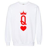 Queen Of Heart King And Queen Easy Couple Halloween Costume Garment-Dyed Sweatshirt