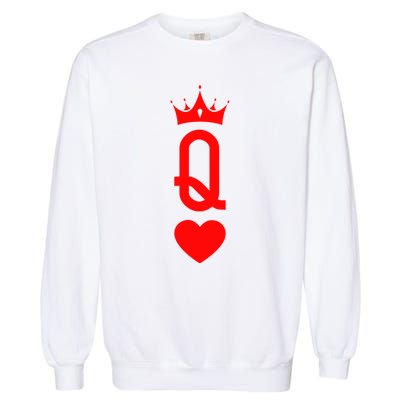 Queen Of Heart King And Queen Easy Couple Halloween Costume Garment-Dyed Sweatshirt