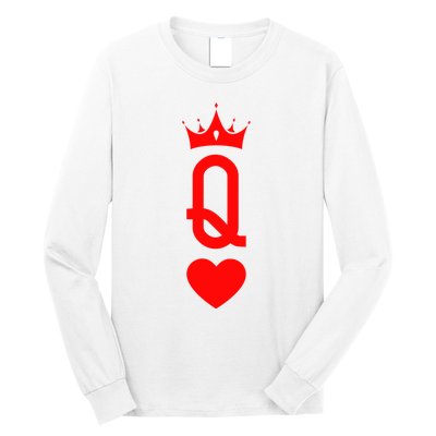 Queen Of Heart King And Queen Easy Couple Halloween Costume Long Sleeve Shirt