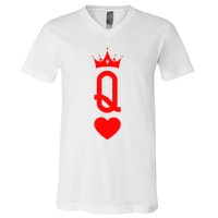 Queen Of Heart King And Queen Easy Couple Halloween Costume V-Neck T-Shirt