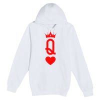 Queen Of Heart King And Queen Easy Couple Halloween Costume Premium Pullover Hoodie