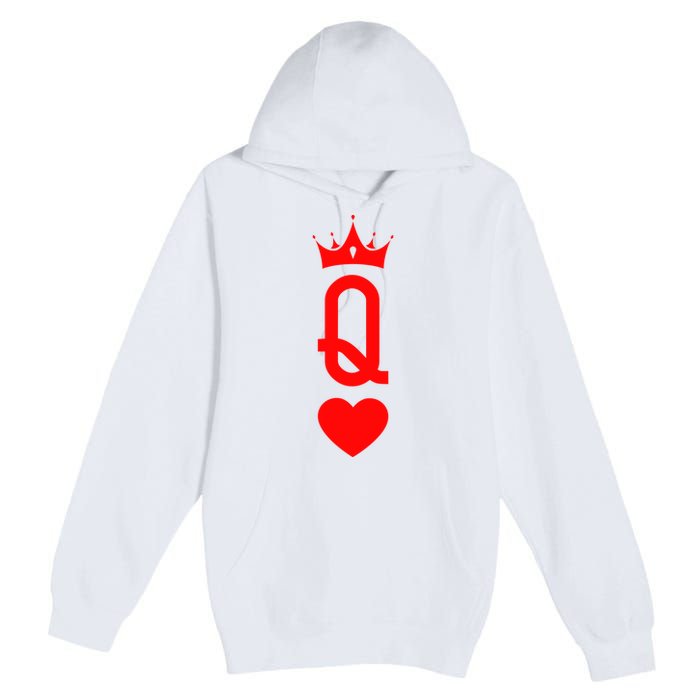 Queen Of Heart King And Queen Easy Couple Halloween Costume Premium Pullover Hoodie