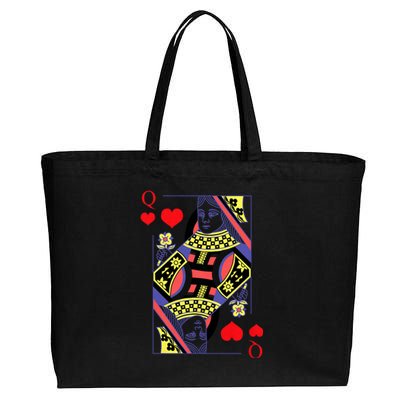 Queen Of Heart Women Clothing Gift For Her Couples Matching Cotton Canvas Jumbo Tote