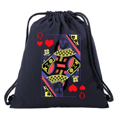 Queen Of Heart Women Clothing Gift For Her Couples Matching Drawstring Bag