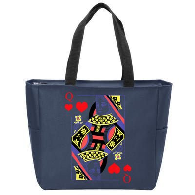 Queen Of Heart Women Clothing Gift For Her Couples Matching Zip Tote Bag