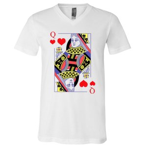 Queen Of Heart Women Clothing Gift For Her Couples Matching V-Neck T-Shirt