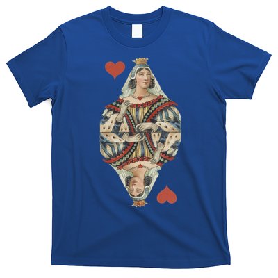 Queen Of Hearts French Art Nouveau Deco Painted Playing Card Gift T-Shirt