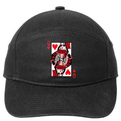 Queen Of Hearts 7-Panel Snapback Hat