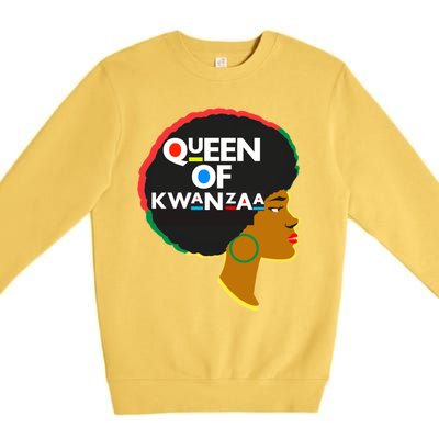 Queens Of Kwanzaa Melanin African Hope Love Unity Cool Gift Premium Crewneck Sweatshirt