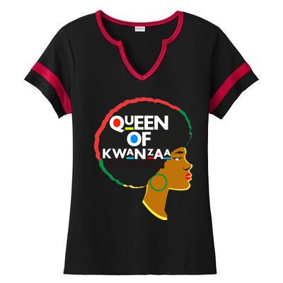 Queens Of Kwanzaa Melanin African Hope Love Unity Cool Gift Ladies Halftime Notch Neck Tee