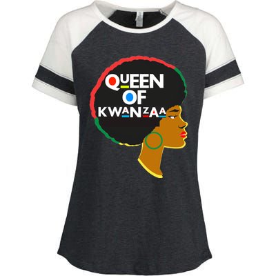 Queens Of Kwanzaa Melanin African Hope Love Unity Cool Gift Enza Ladies Jersey Colorblock Tee