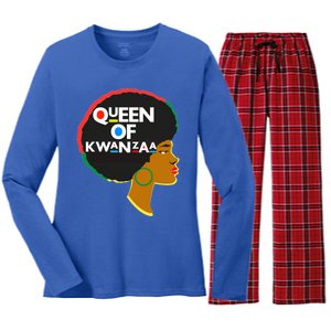 Queens Of Kwanzaa Melanin African Hope Love Unity Cool Gift Women's Long Sleeve Flannel Pajama Set 