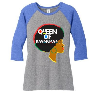 Queens Of Kwanzaa Melanin African Hope Love Unity Cool Gift Women's Tri-Blend 3/4-Sleeve Raglan Shirt