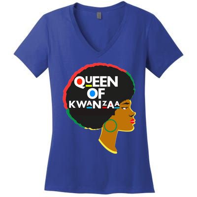 Queens Of Kwanzaa Melanin African Hope Love Unity Cool Gift Women's V-Neck T-Shirt