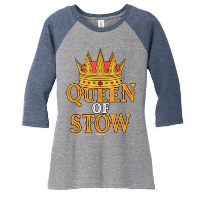 Queen Of Stow Swagazon Stowers Associate Pride Stowing Rate Women's Tri-Blend 3/4-Sleeve Raglan Shirt