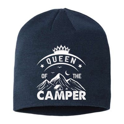 QUEEN OF THE CAMPER FUNNY CAMPING Sustainable Beanie