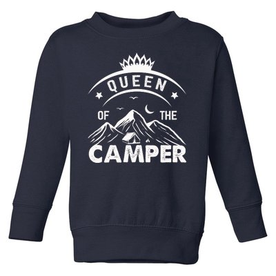 QUEEN OF THE CAMPER FUNNY CAMPING Toddler Sweatshirt