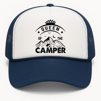 QUEEN OF THE CAMPER FUNNY CAMPING Trucker Hat