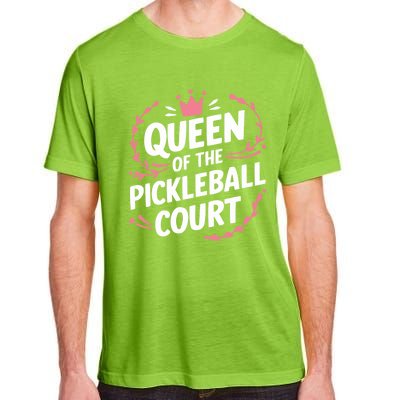 Queen Of The Pickleball Court Paddleball Lover Player Coach Gift Adult ChromaSoft Performance T-Shirt