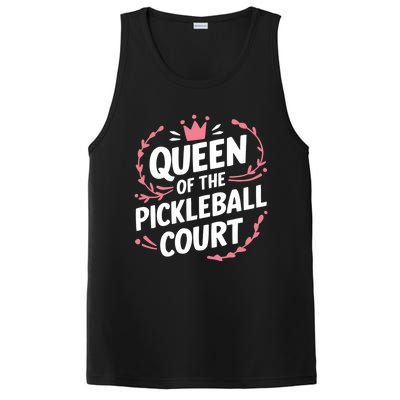 Queen Of The Pickleball Court Paddleball Lover Player Coach Gift PosiCharge Competitor Tank