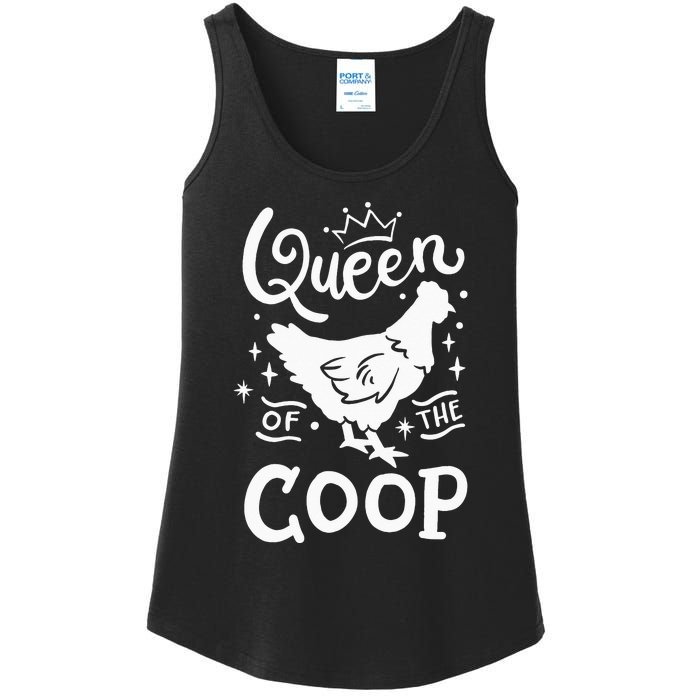 Queen Of The Coop Chicken Mom Chicken Lady Ladies Essential Tank